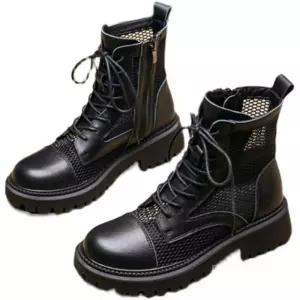 망사메쉬워커 통기성 시원한 여름 시스루 마부츠 여성 통굽워커 펀칭 부츠 레이스 앵글