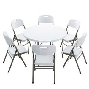 접이식원형테이블 휴대용 야외 식탁 1 22m 닉 간이 폴딩 화이트 탁자 마당 원탁