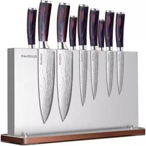 마그네틱 나이프 블록 주방 카운터용 스테인리스 스틸 홀더 칼이 없는 범용 강력한 보관 정리함