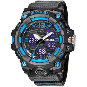 [미국배송] 고사사 남성용 디지털 아날로그 시계 스포츠 아웃도어 방수 군용 손목시계 다기능 전술 LED 알람 날짜 스톱워치