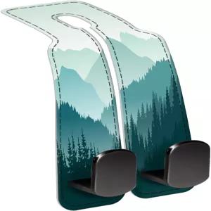 카시트 백 수납 헤드레스트 후크 프리미엄 가죽 더블 메탈 지갑 천 가방용 행거 정리함 자동차 인테리어