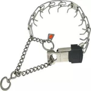 소형 중형견용 퀵 릴리스 클리클락 버클이 있는 에르름 스프렌저 프롱 칼라 스테인리스 스틸 노 풀 독일산