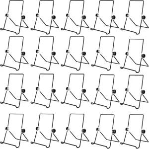 태블릿 책 사진 접시 요리책을 위한 PINGEUI 20 팩 7인치 x 5.3인치 조절 가능한 철제 디스플레이 스탠드