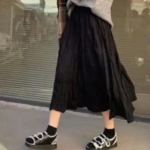 여성 주름 플리츠스커트 밴딩 롱치마 페미닌 긴스커트