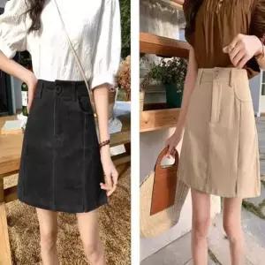 여자 골덴 A라인 미니 스커트 겨울 치마 3color