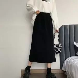 여자 편한 허리밴딩 롱 스커트 겨울 데일리 치마 2색