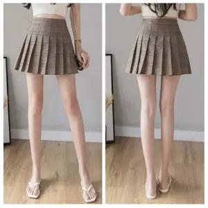 여성 플리츠 스커트 체크 미니 주름 테니스 치마