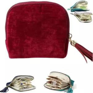 셉수머 여행용 주얼리 케이스 여성용 소형 고급 대용량 태슬 보관 가방 선물 지퍼가 달린 파우치 팔찌 반지