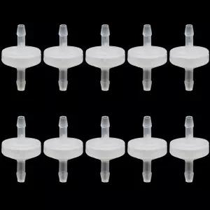 10 팩 1/8인치 플라스틱 체크 밸브 원웨이 바브 호스 인라인 연료 오일 물 공기(1/8인치) 비반품