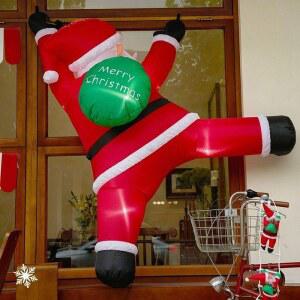 크리스마스 담장 오르기 산타 장식품 카페 연출용 분위기 소품