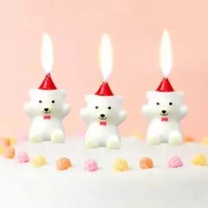 해피니스만세곰생일초3개입x2세트케이크곰돌이초