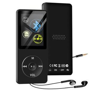 [미국배송] 블루투스 기능이 있는 64GB MP3 플레이어 스피커 휴대용 HIFI 무손실 음악 비디오 올인원 미디어 플레이어 /FM RAIDO /RECORDER /ALARM CLOCK 최대 128GB 확장 기능 랜덤 재생 지원