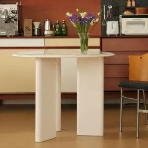 2인 테이블 커피숍테이블 크림화이트-직경 80cm 소량 재고