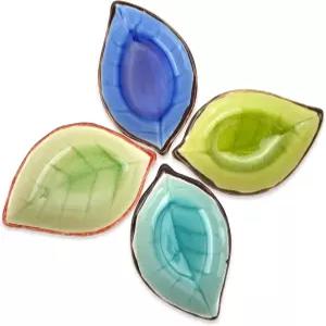 CEYAZYE 4PCS 커피 스푼 받침대 주방 카운터용 미니 티 홀더 바 액세서리용 세라믹 식기 스토브 스테이션