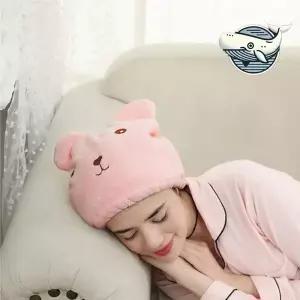 예쁜 머리수건 헤어캡 핑크 염색 후정리 타올