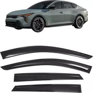 20252026 기아 K4 아크릴 스모크/틴트 레인 가드 사이드 윈도우 윈드 디플렉터 4PCS와 호환되는 IKON