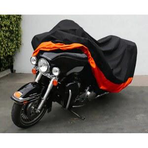 XXXL 오렌지 오토바이 방수 할리 커버 투어링 데이비슨 스트리트