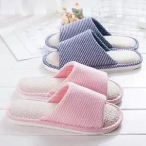 [라일리] Rly 키밍 스트라이프 린넨 커플 슬리퍼 실내화 편안한