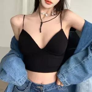 [라일리여성언더웨어] Rly 골지 크롭 이너나시 끈나시 브라탑 크롭나시