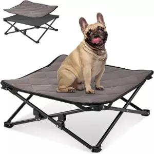 킹캠프 소형견을 위한 고가 개 침대 야외 휴대용 냉각 세척 가능한 통기성 메쉬 및 프레임과 캠핑 뒷마당용