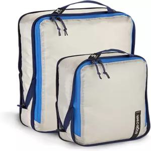 이글 크릭 팩 여행 세트 S/M용 압축 포장 큐브 지퍼 아즈 블루/그레이가 포함된 가볍고 방수 기능이 있는