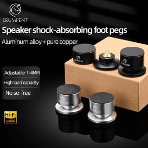 스피커 스파이크 스탠드 풋 패드 알루미늄 합금 탄소섬유 충격 흡수 피트 4개