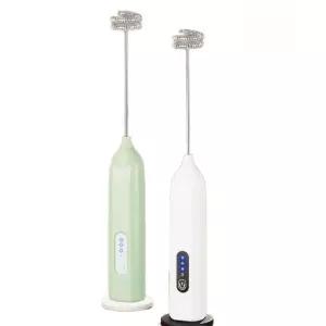 가정용 전동 우유거품기 미니 커피 휘핑기 핸드믹서 D. 충전식 고급형 그린 1개