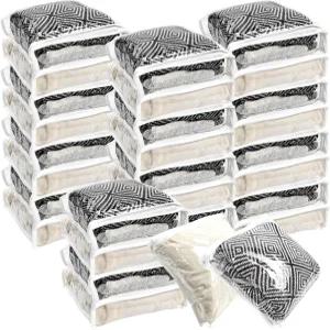 30개 투명 비닐 지퍼 보관 가방 담요 및 스웨터 정리함 10.5 x 2.5 인치