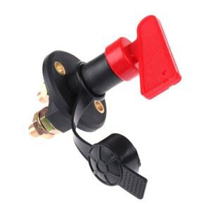 차량스위치 온오프 푸쉬 전원 스위치 배터리 단로기 차단 된 버튼 보트 키 자동차 절연체 킬 수정 12V/24V 트럭 메인 빨간색