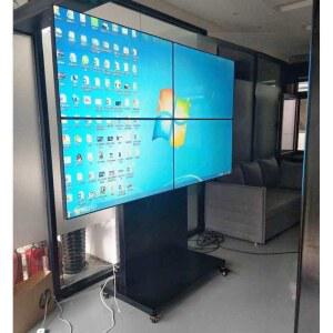 멀티 스크린 스텐드 4개 확장 심플 블랙(32 42인치) 스몰 2X2 모니터 거치대 이동