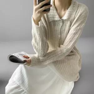 여성 투웨이 후드 크롭 니트조끼 가을 데일리 세미