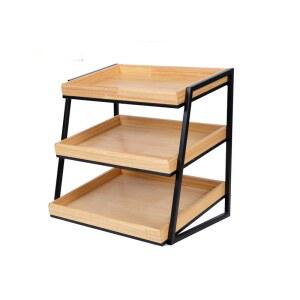 디저트트레이 가정용 미니 빵 과자 A타입 블랙프레임 네츄럴 다이 선반 간식