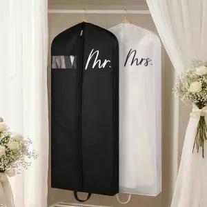 2개 71인치 웨딩드레스 의류 가방 긴 걸이용 블랙 화이트 수트백 방수 보호대미스터 미세스