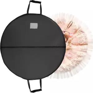 포레인암 40인치 투투 가먼트백 댄스 코스튬 스커트 여행용 블랙 팬케이크 보관 내부 스트랩과 풀 지퍼가