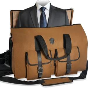 WELKINLAND 48H 의류 더플백 여행용 10개의 포켓이 있는 가방 3개의 정장 여행 62L 2in1 컨버터블 탑승