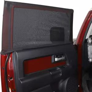 LLKUANG 토요타 FJ 크루저 20072021 그늘 통기성 메쉬 자동차 커튼 도어/윈도우 넷 창문 스크린을 위한