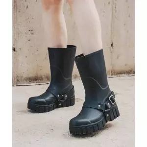 매장정품 SALT AND CHOCOLATE 솔트앤초콜릿 새들 버클 레인부츠 half 412426001 (6cm3colors) 5008612925 1