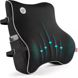 요추 지지 베개 사무용 의자 컴퓨터 카시트 리클라이너 및 소파용 메모리 폼 등받이 통기성 3D 메쉬 커버