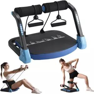 복부 운동을 위한 저항 밴드가 있는 Ab 기계 홈 헬스장 코어 및 전신 3단계 조절 가능한 윗몸 일으키기