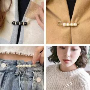 8종 다용도 패션 옷핀 진주 칼라 크피스탈 브로치 세트