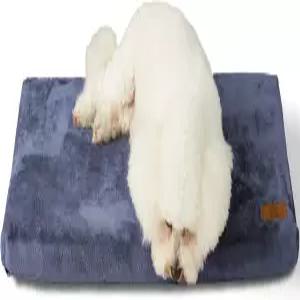 작은 강아지를 위한 리오르체 침대 세척 가능한 커버와 방수 안감이 있는 상자 패드 메모리 폼 사육 매트