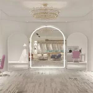 미용실경대 전신 타원형 심플한 메이크업샵 LED 하이퍼 200x120 개 180x60