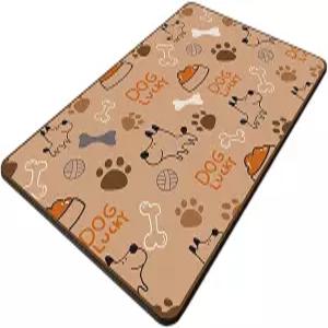 반려동물 사료 및 물 공급 매트 15.7인치 x 11.8인치 규조류 방수 미끄럼 방지 배변기(M)