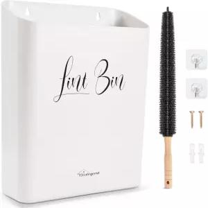 건조기 보푸라기 브러시가 있는 세탁실용 씰젠드 마그네틱 통 벽걸이 쓰레기통 공간 절약 세탁 정리 및