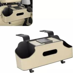 PC 카시트 백 오거나이저 1개 음료 컵 홀더 2개가 있는 카백 시트 다기능 보관함 11.42인치 x 3.35인치