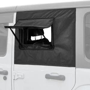 조이투투스 리어 랭글러 사이드 윈도우 선쉐이드 레인 커버 캠핑 곤충 메쉬 스크린 20072026 JK JL 4도어