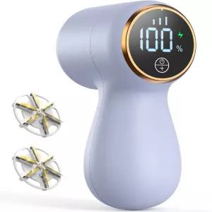 충전식 패브릭 면도기 보풀 제거기 3단 제어 기능이 있는 스웨터 LED 디스플레이 의류 6잎 스테인리스 스틸