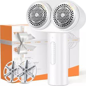 TORRAS 듀얼 헤드 패브릭 면도기 가장 긴 내구성 및 50ml 대용량 충전식 보푸라기 제거제 6잎 칼날 디퍼저