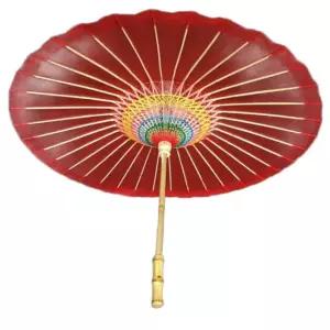 지우산 민속품 수제 지양산 1. 호리병머리 커피색 유종이 우산 85cm 반관통