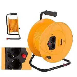 캠핑 코드 멀티 2구 전기 43m 연장 작업용 릴선 리드klm733